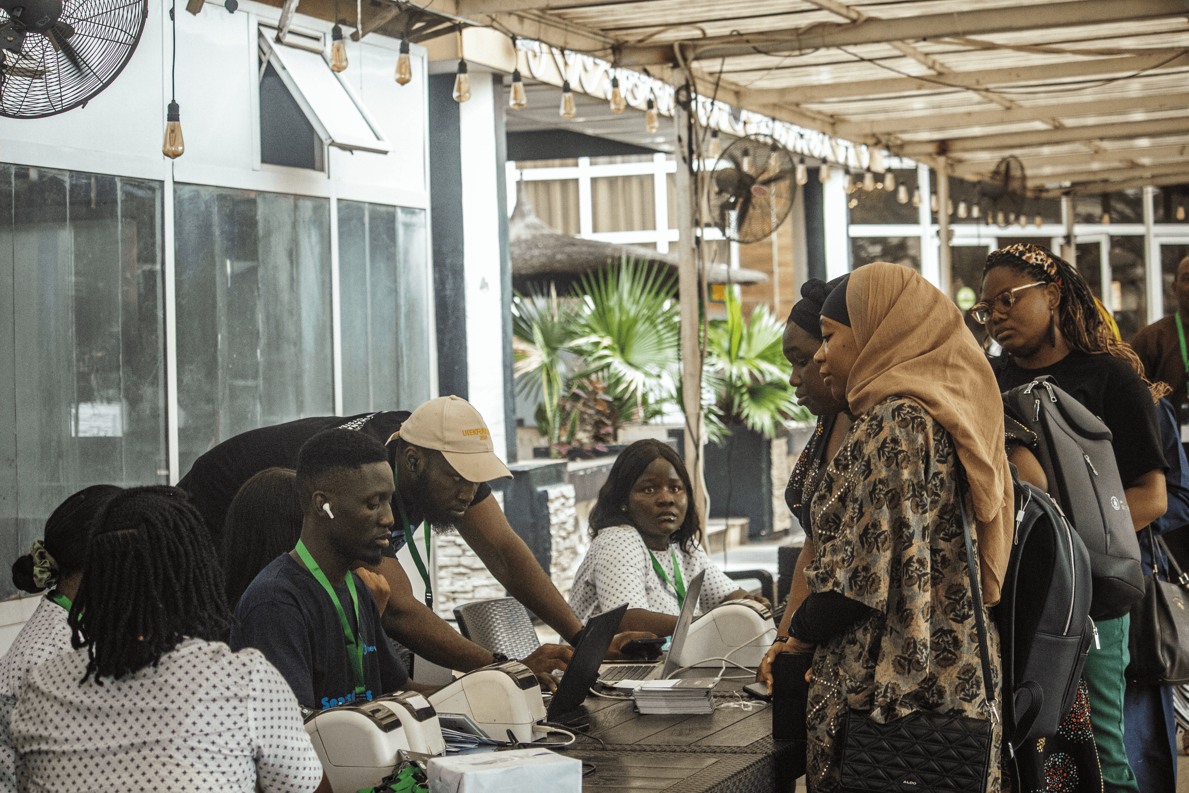 Event support team working on-site